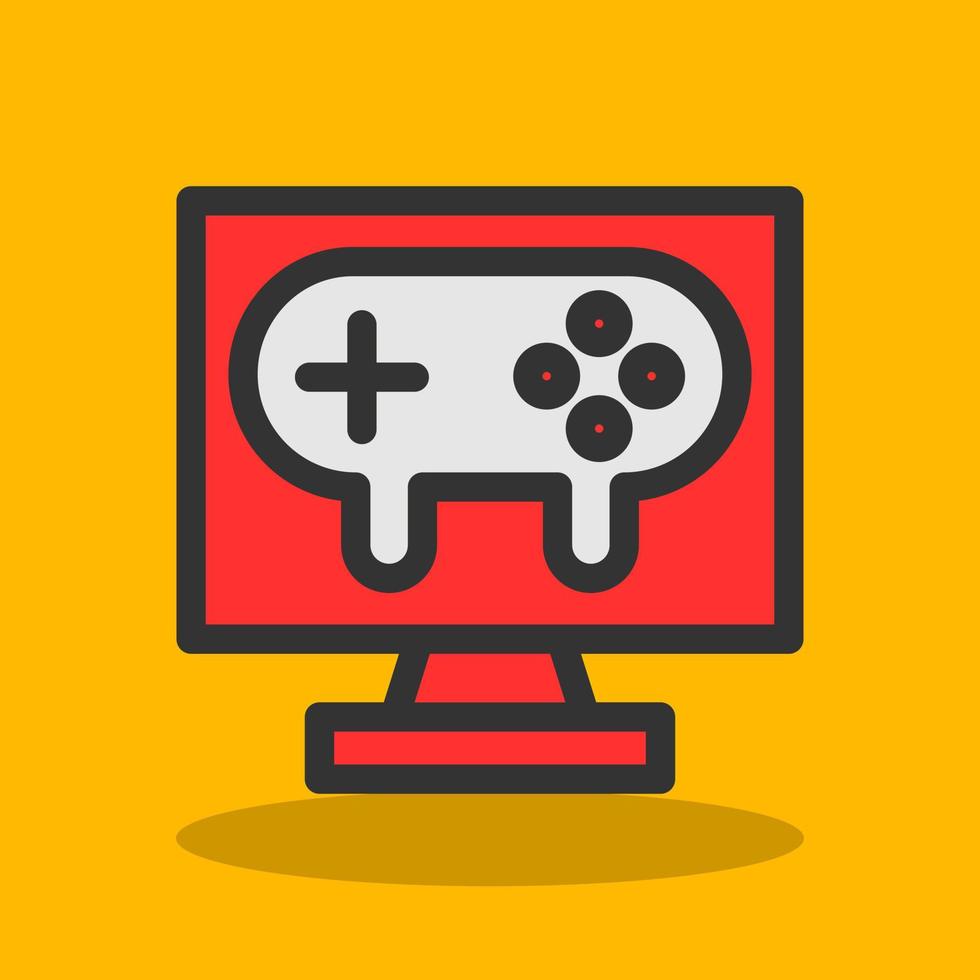 Gaming Pc Vector Icon Design