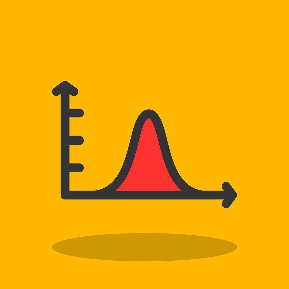 Bell Curve on Graph Vector Icon Design
