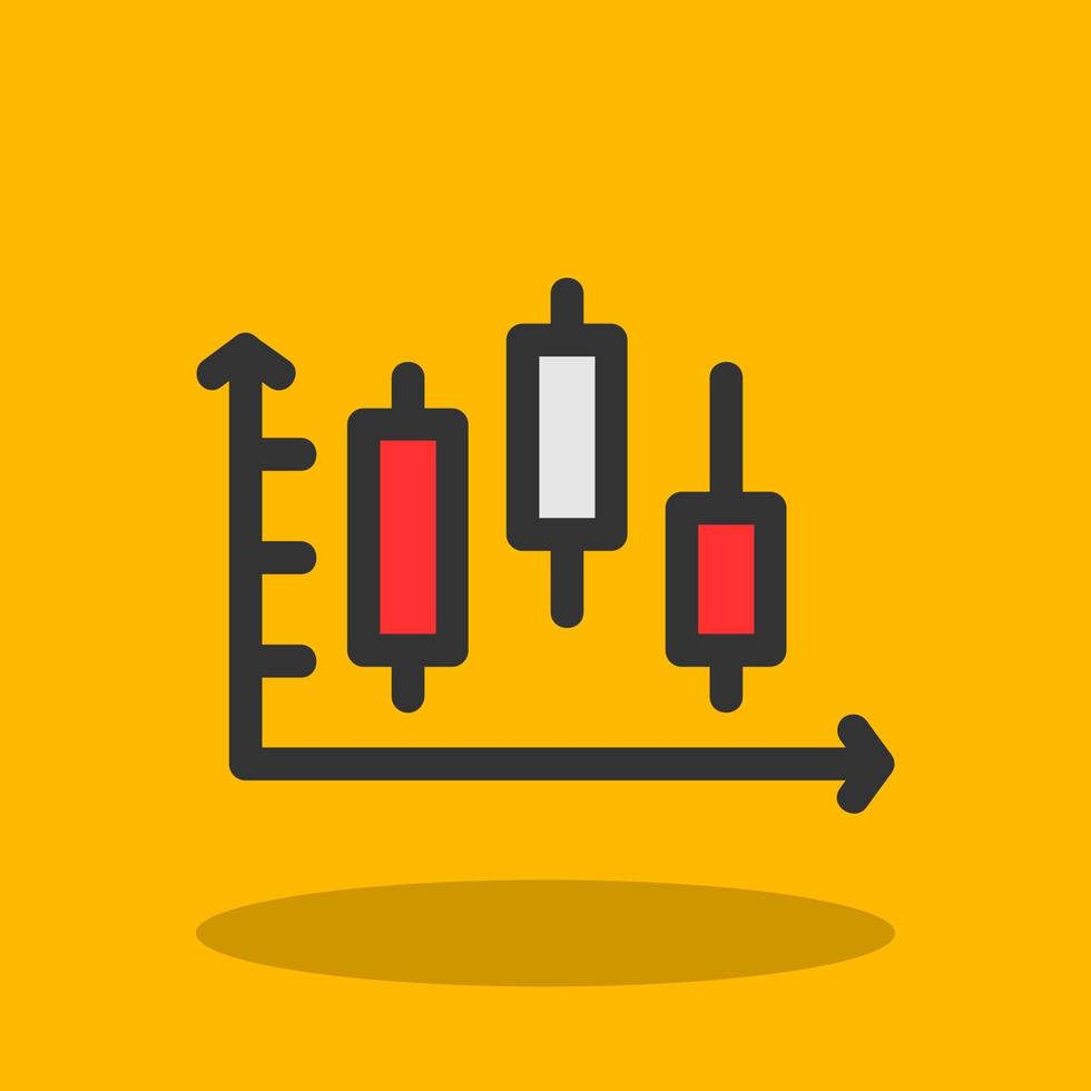 Candlestick Chart Vector Icon Design