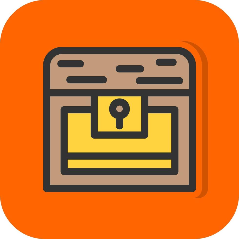 Desert Treasure Chest Vector Icon Design