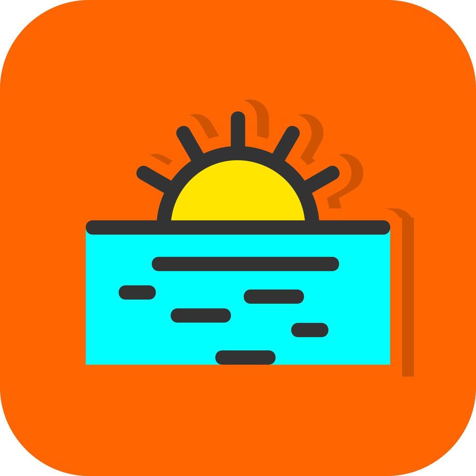 Sunrise Landscape Vector Icon Design