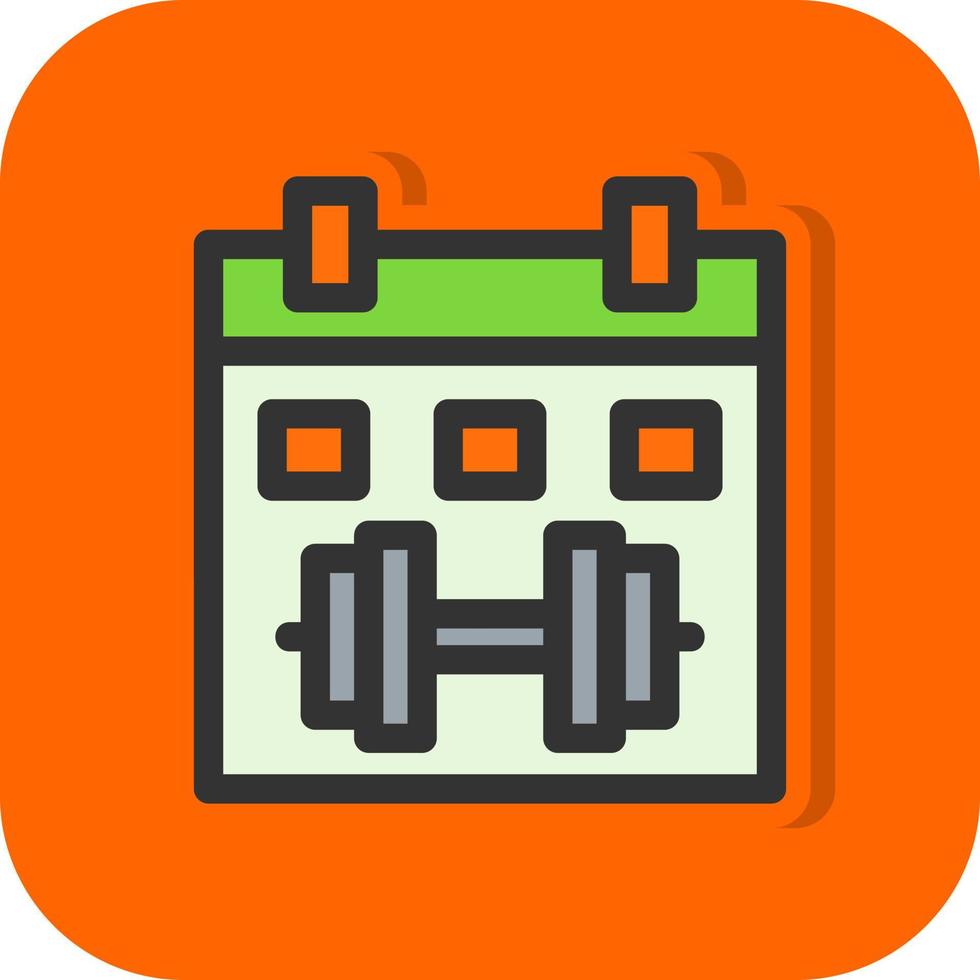 Gym Calendar Vector Icon Design