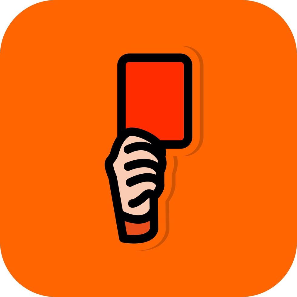 Red Card Vector Icon Design