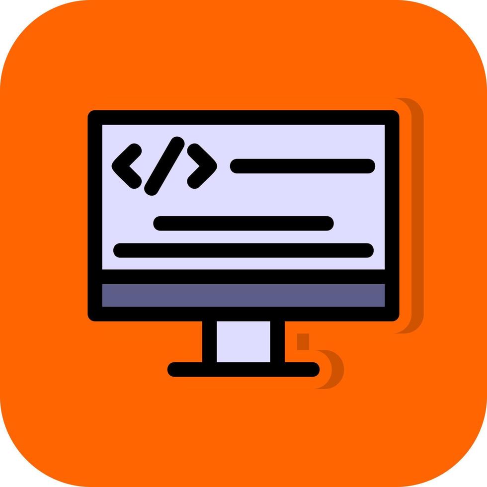 diseño de icono de vector de programación