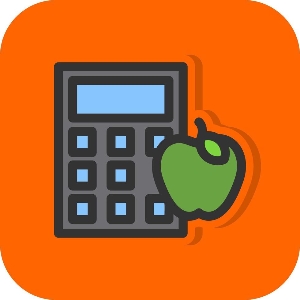 diseño de icono de vector de calculadora de calorías