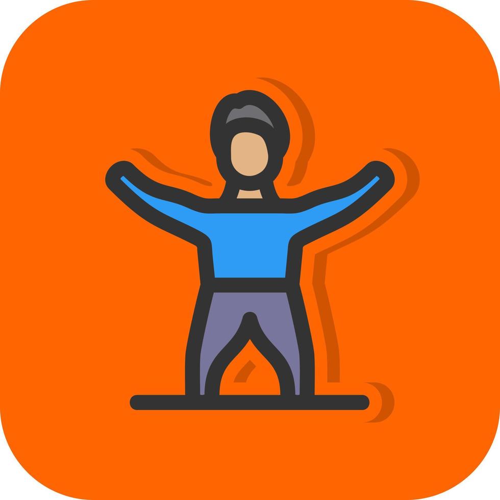 diseño de icono de vector de estiramiento de gimnasio