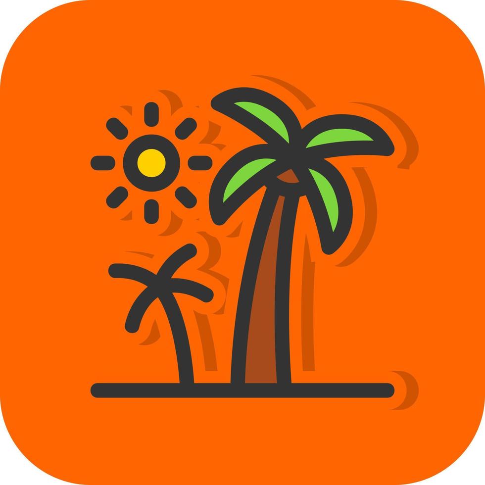 Palm Trees Vector Icon Design