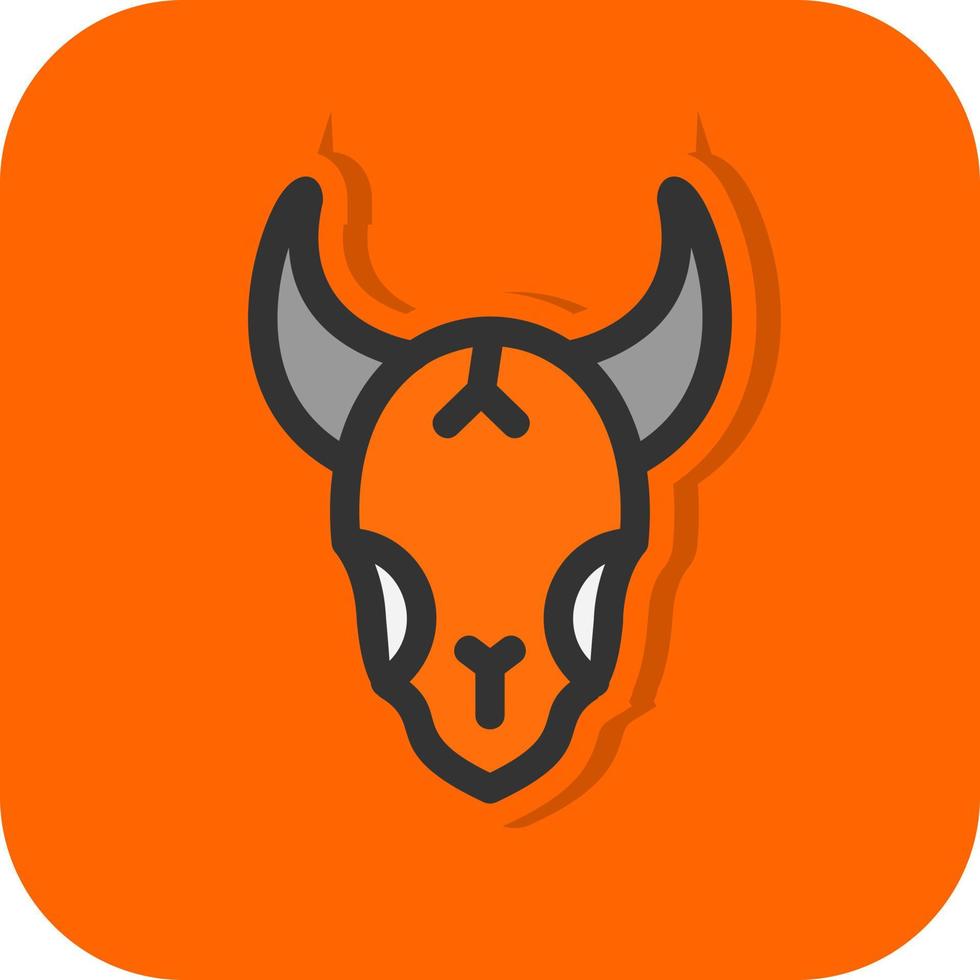 Bull Skull Vector Icon Design