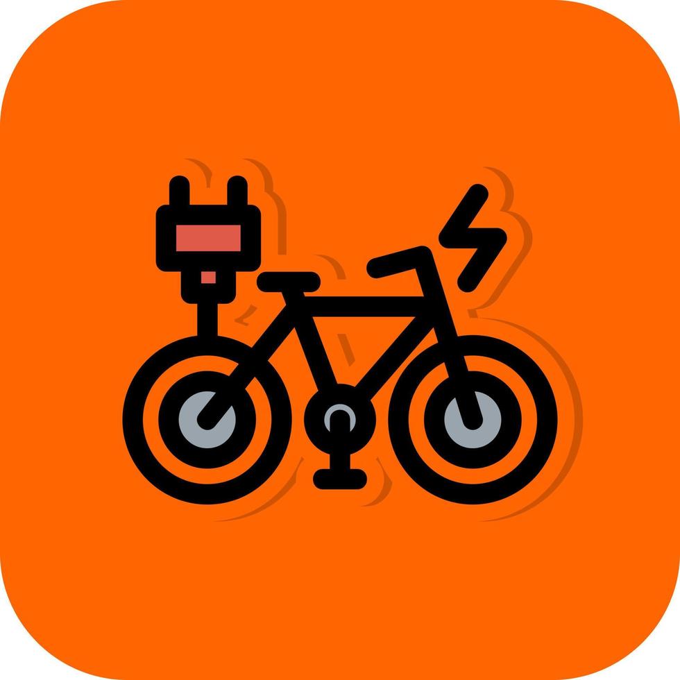 Electric Bike Vector Icon Design