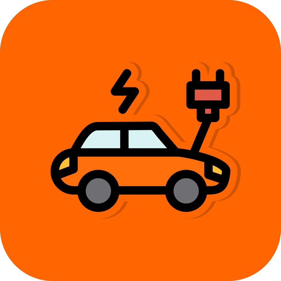 diseño de icono de vector de coche eléctrico