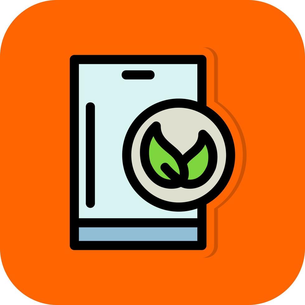 Eco Smartphone Vector Icon Design