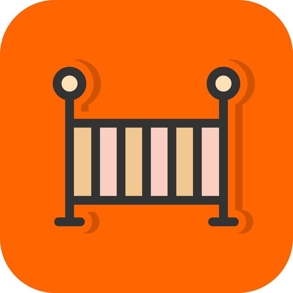 Baby Crib Vector Icon Design