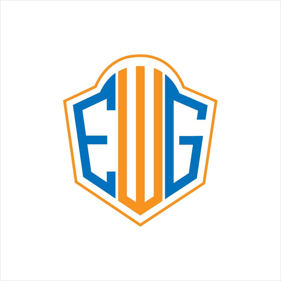 ewg resumen monograma proteger logo diseño en blanco antecedentes. ewg creativo iniciales letra logo. vector