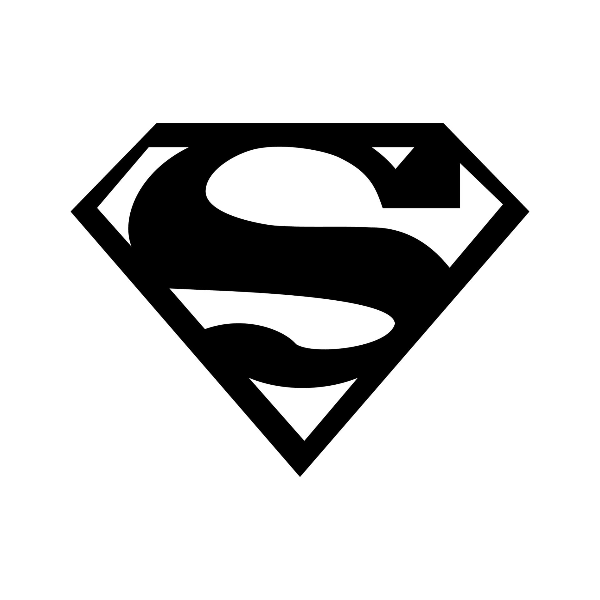 superman symbol black