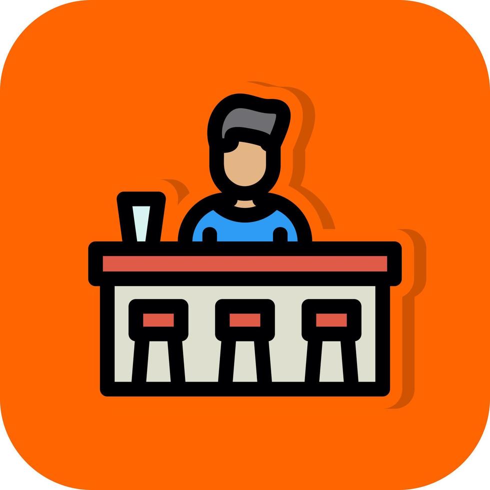 Bar Counter Vector Icon Design