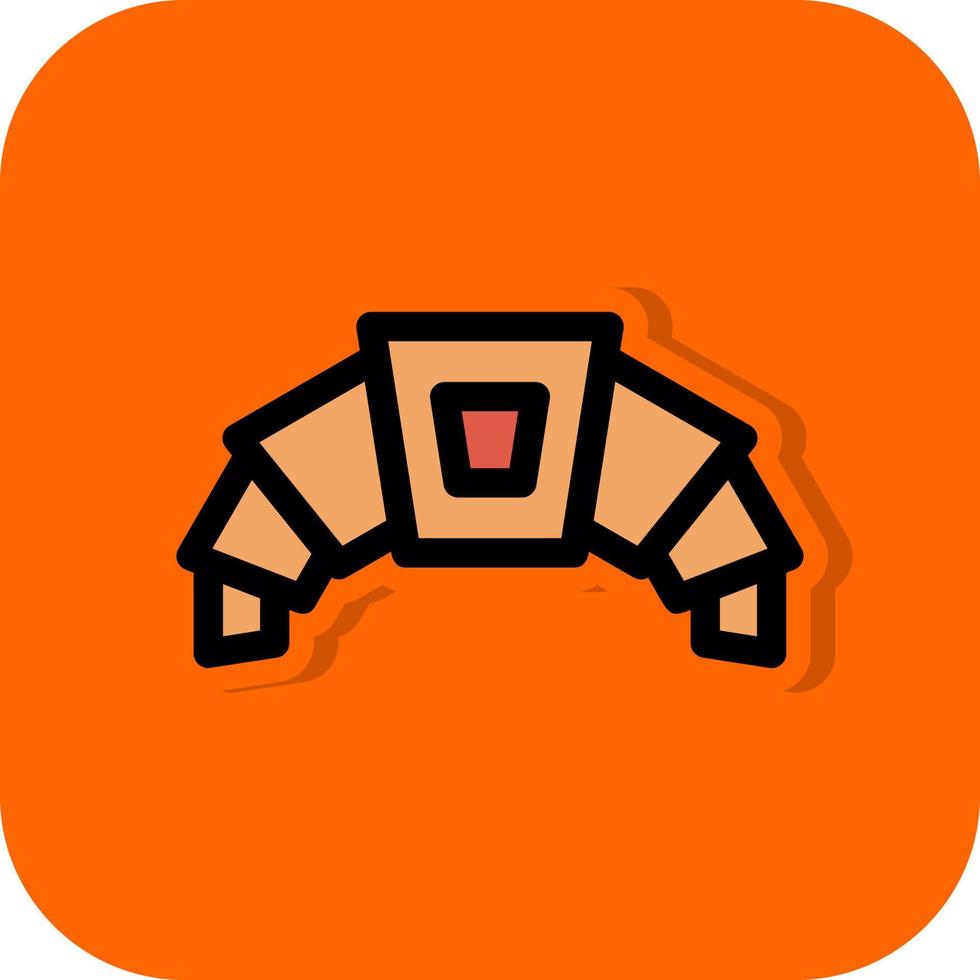 Croissant Vector Icon Design
