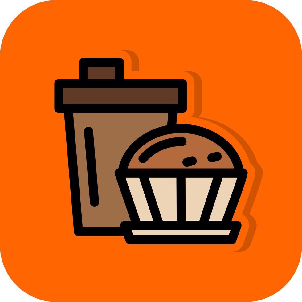 Coffee Muffin Vector Icon Design