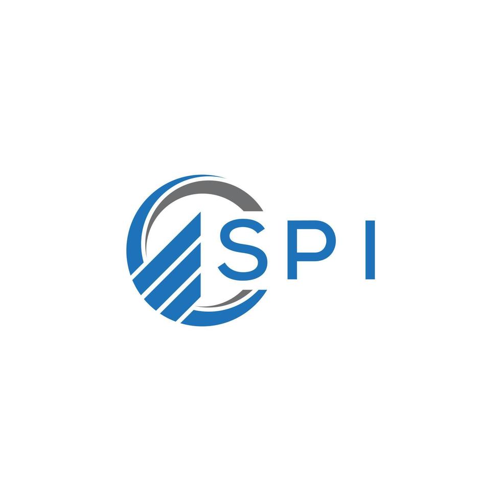 SPI Flat accounting logo design on white background. SPI creative ...