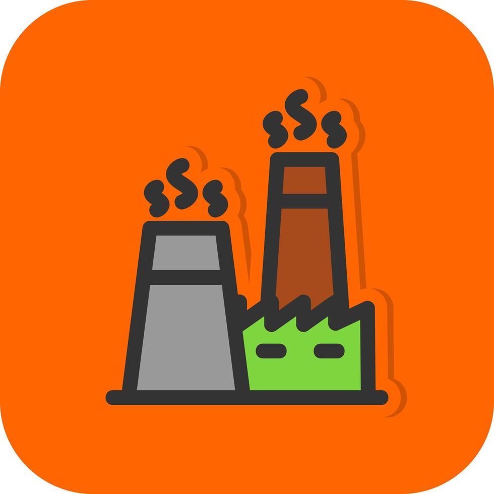 Nuclear Factory Vector Icon Design