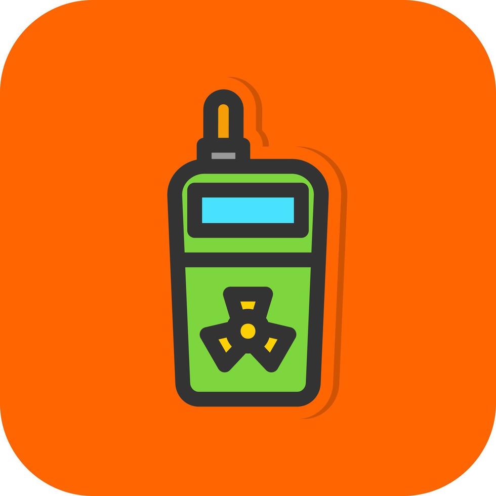 Radiation Detector Vector Icon Design