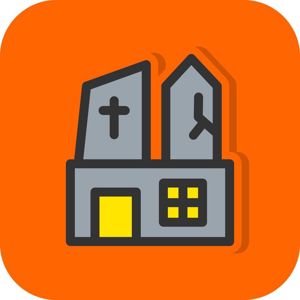 Ghost Castle Vector Icon Design
