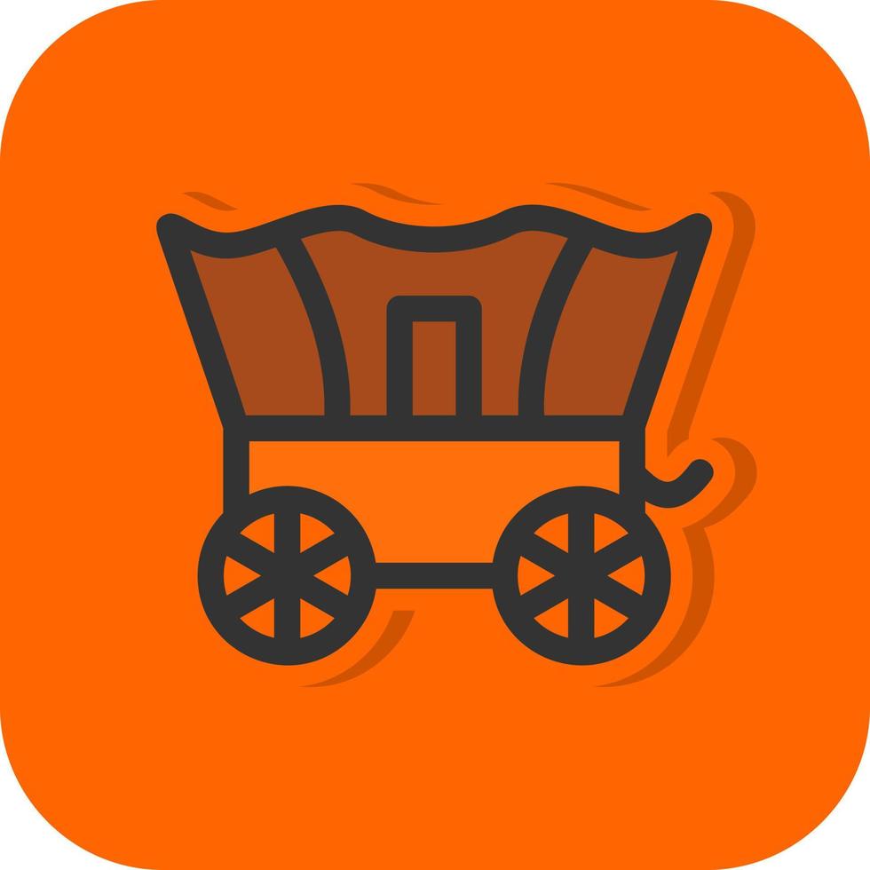 Desert Carriage Vector Icon Design