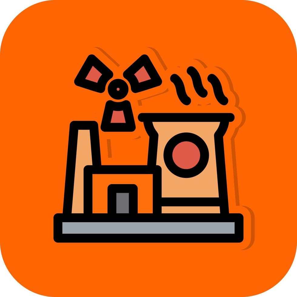 Nuclear Energy Vector Icon Design