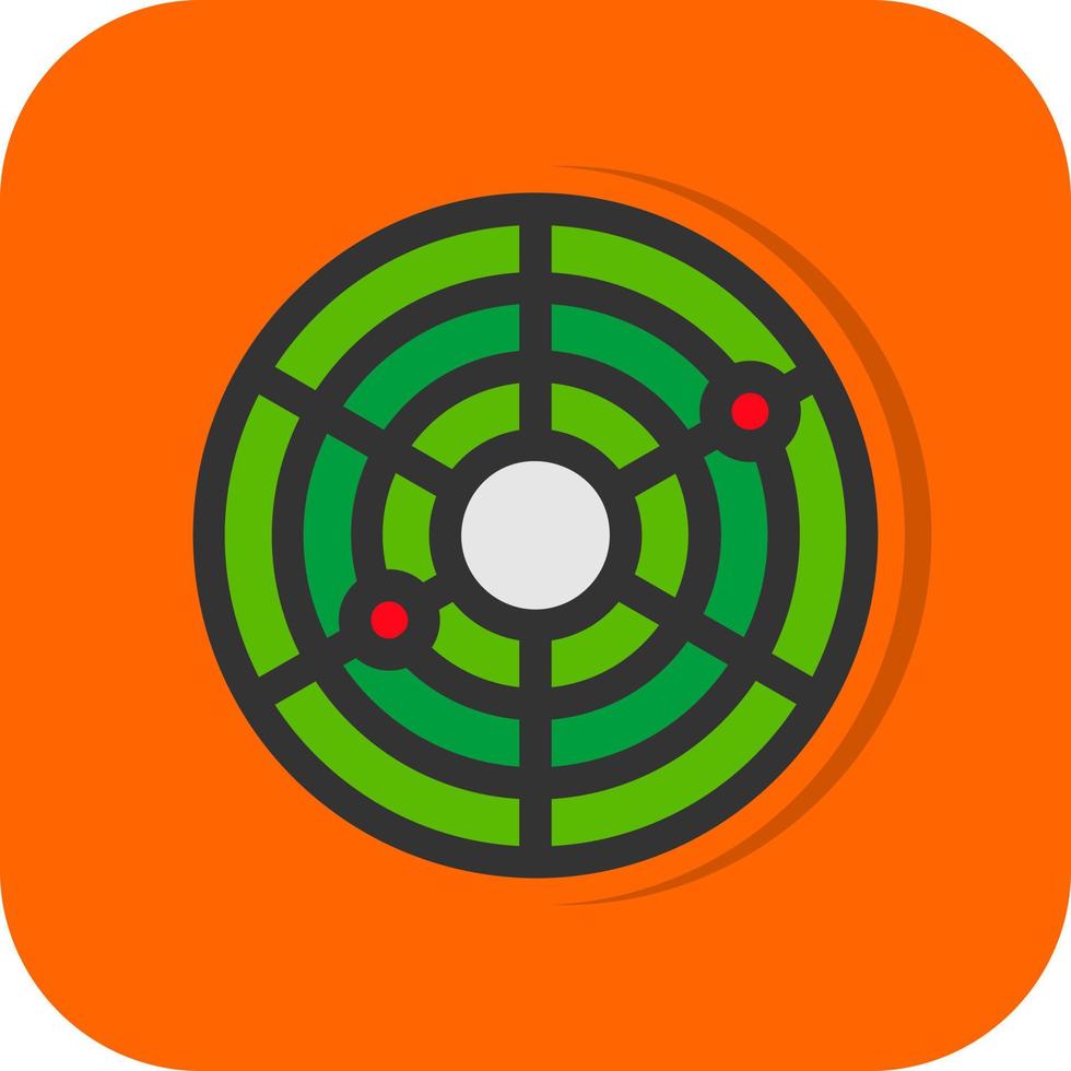 diseño de icono de vector de gráfico circular de radar