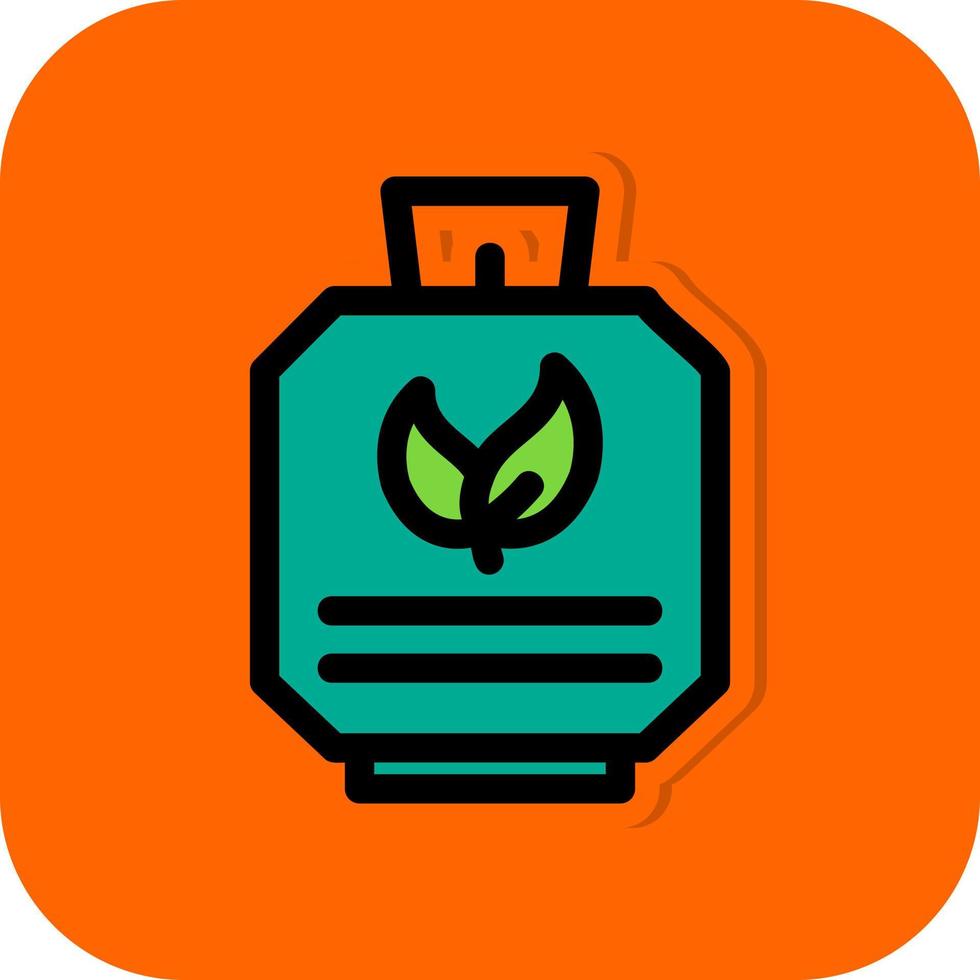 Biogas Cylinder Vector Icon Design