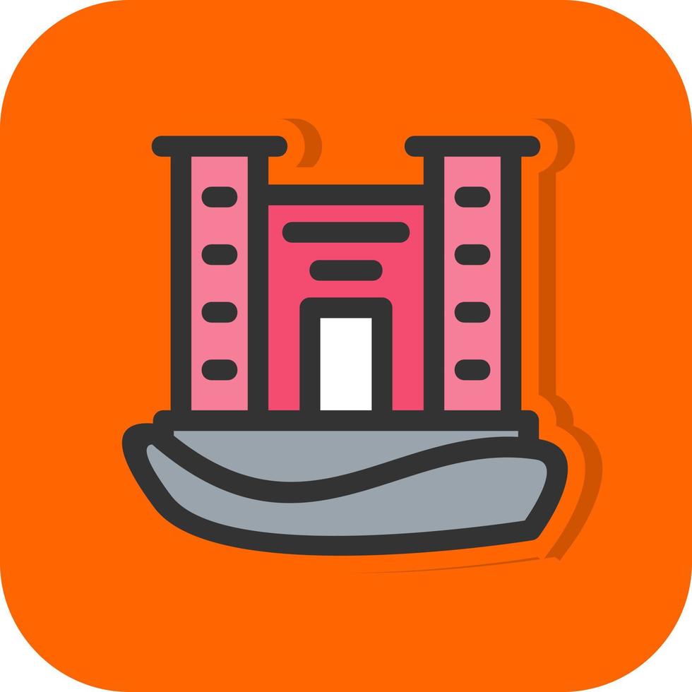 Castle Landscape Vector Icon Design