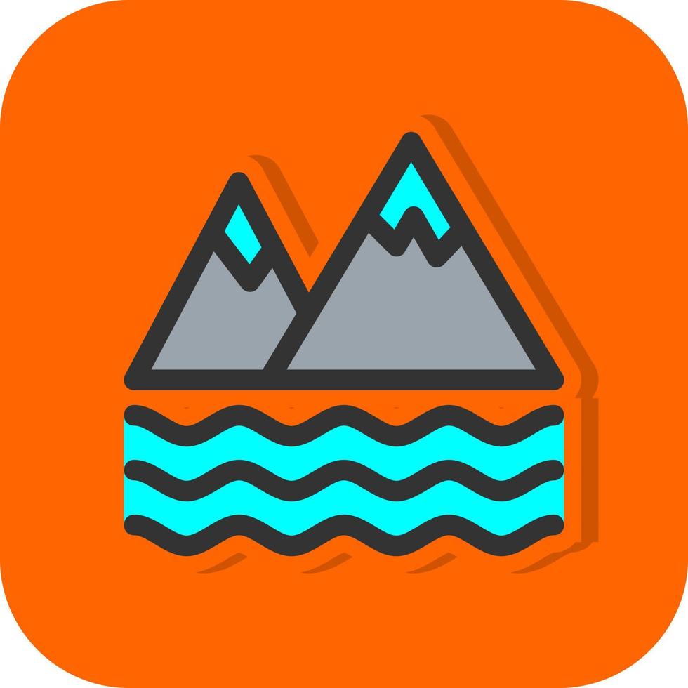 Bay Landscape Vector Icon Design