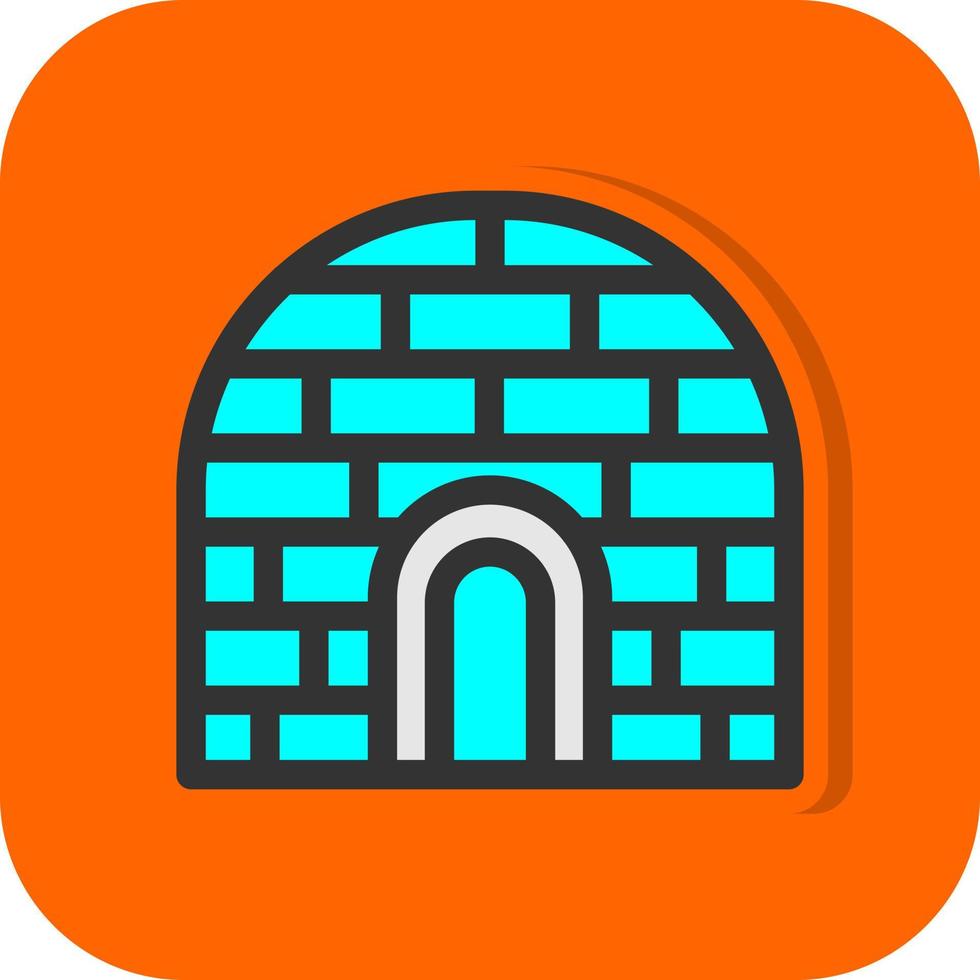 Igloo Landscape Vector Icon Design