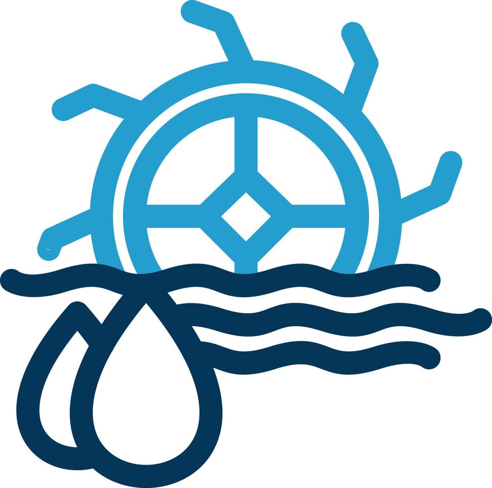 Water Mill Vector Icon Design