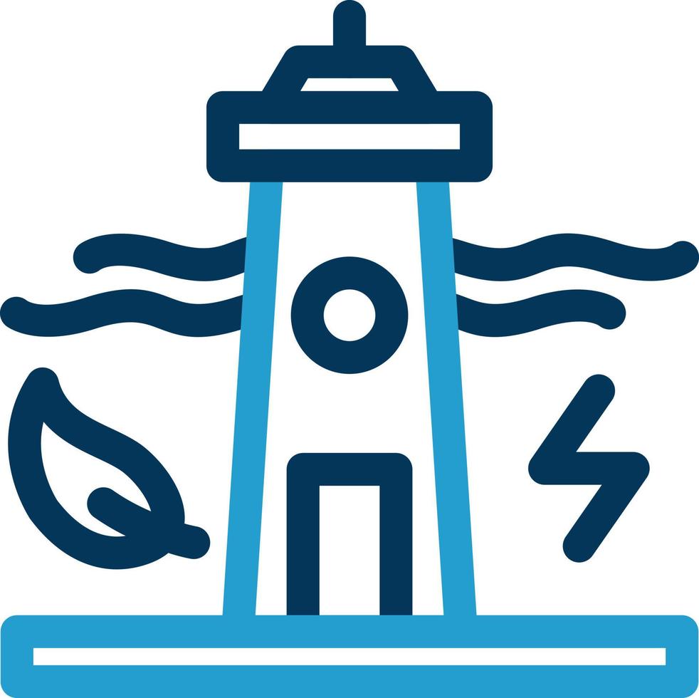 Tidal Power Vector Icon Design