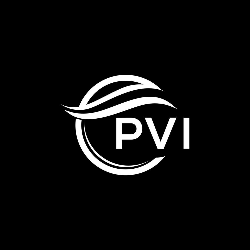 pvi letra logo diseño en negro antecedentes. pvi creativo circulo logo. pvi iniciales letra logo concepto. pvi letra diseño. vector