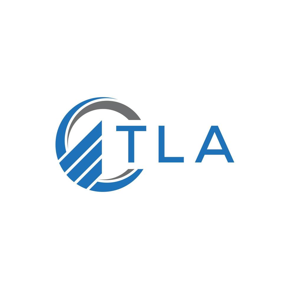 TLA Flat accounting logo design on white background. TLA creative initials Growth graph letter logo concept.TLA business finance logo design. vector
