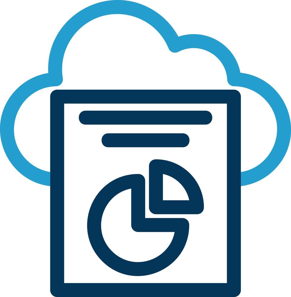 Cloud Reporting Vector Icon Design