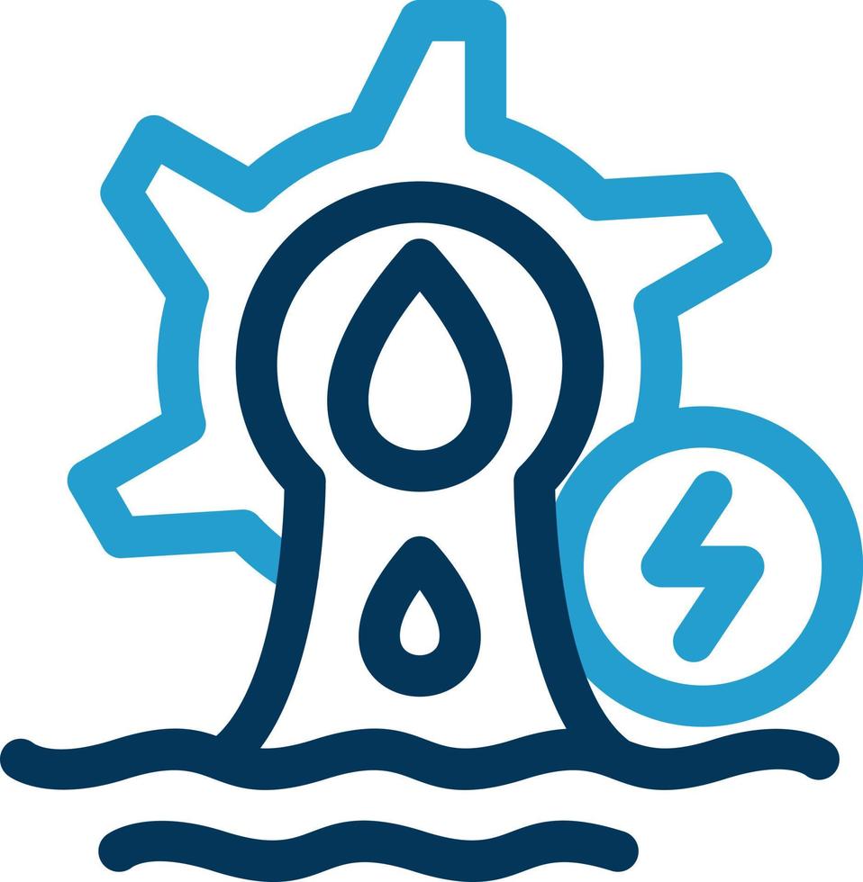 diseño de icono de vector de energía hidroeléctrica