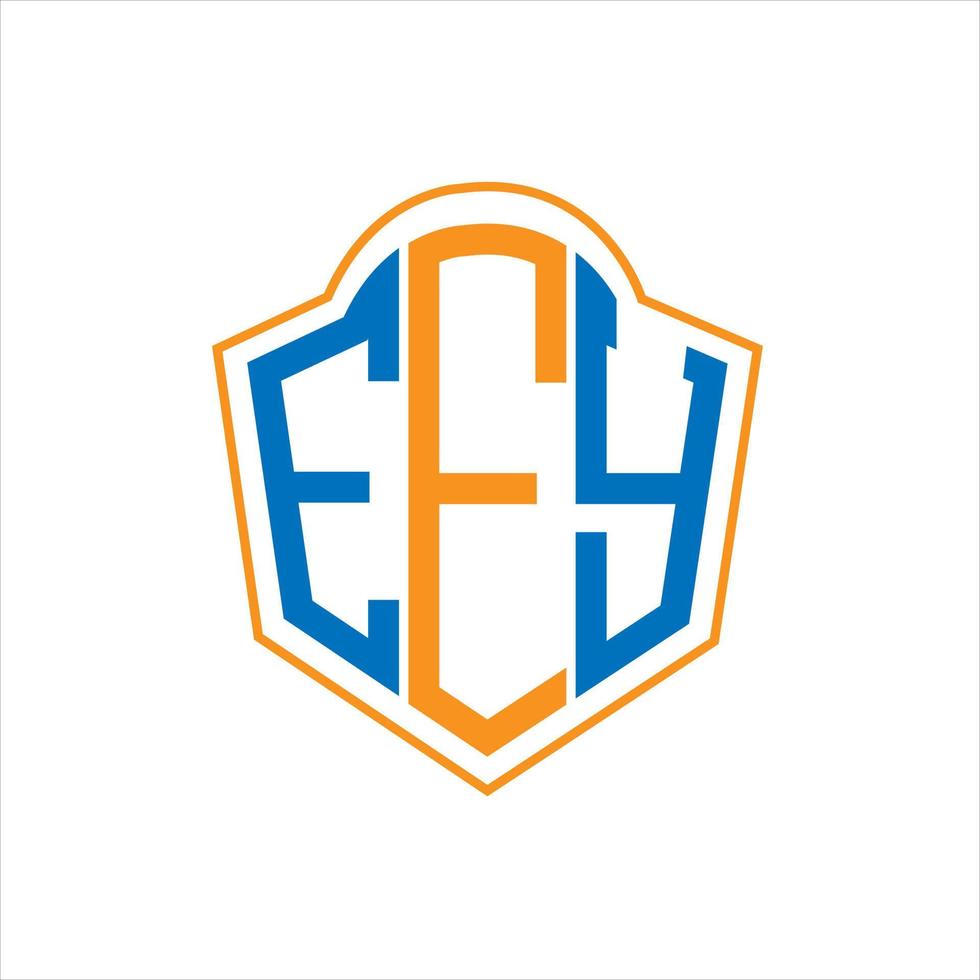 EEY abstract monogram shield logo design on white background. EEY creative initials letter logo.EEY abstract monogram shield logo design on white background. EEY creative initials letter logo. vector