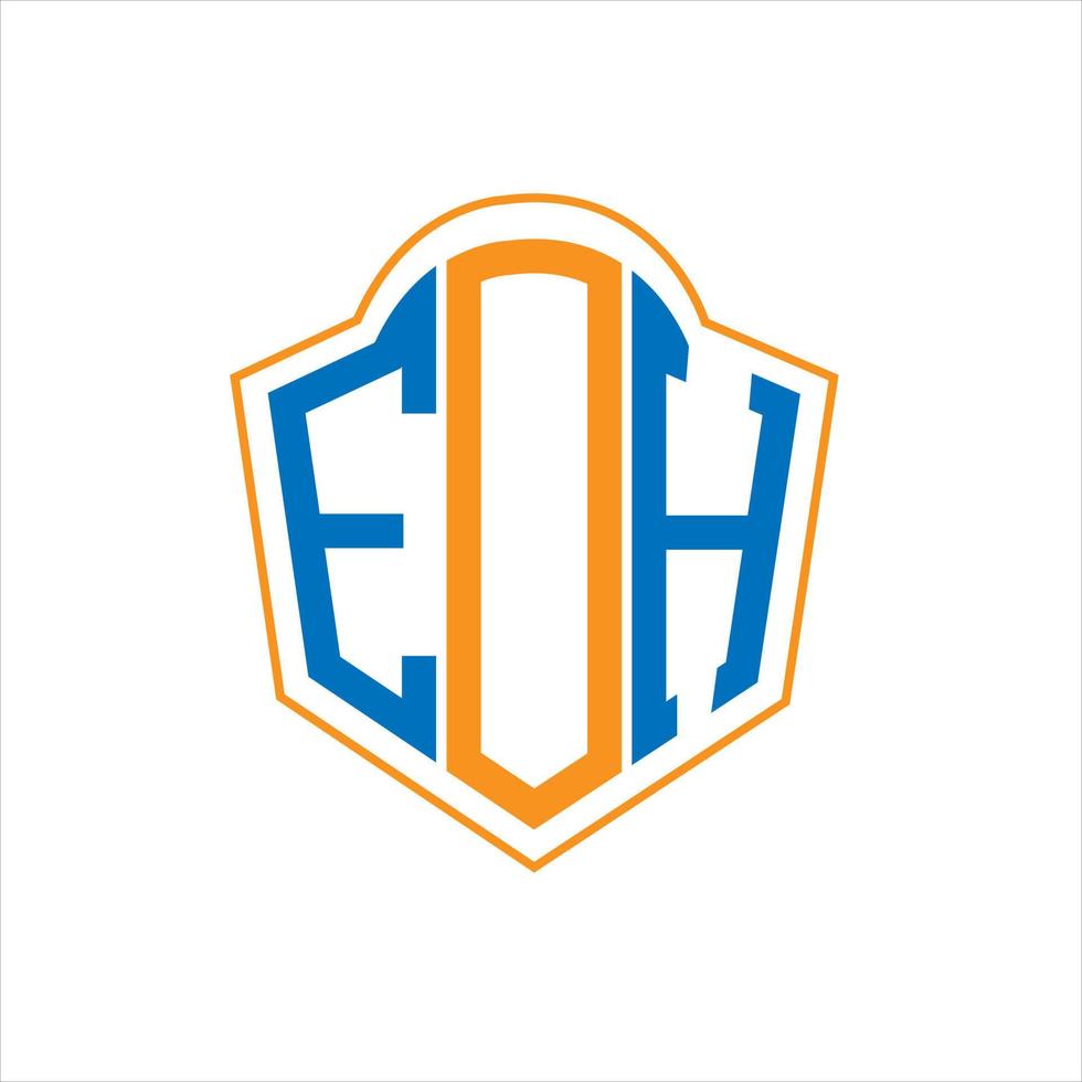 EOH abstract monogram shield logo design on white background. EOH creative initials letter logo. vector