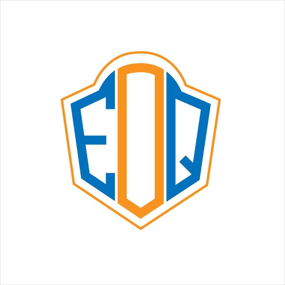 eoq resumen monograma proteger logo diseño en blanco antecedentes. eoq creativo iniciales letra logo. vector