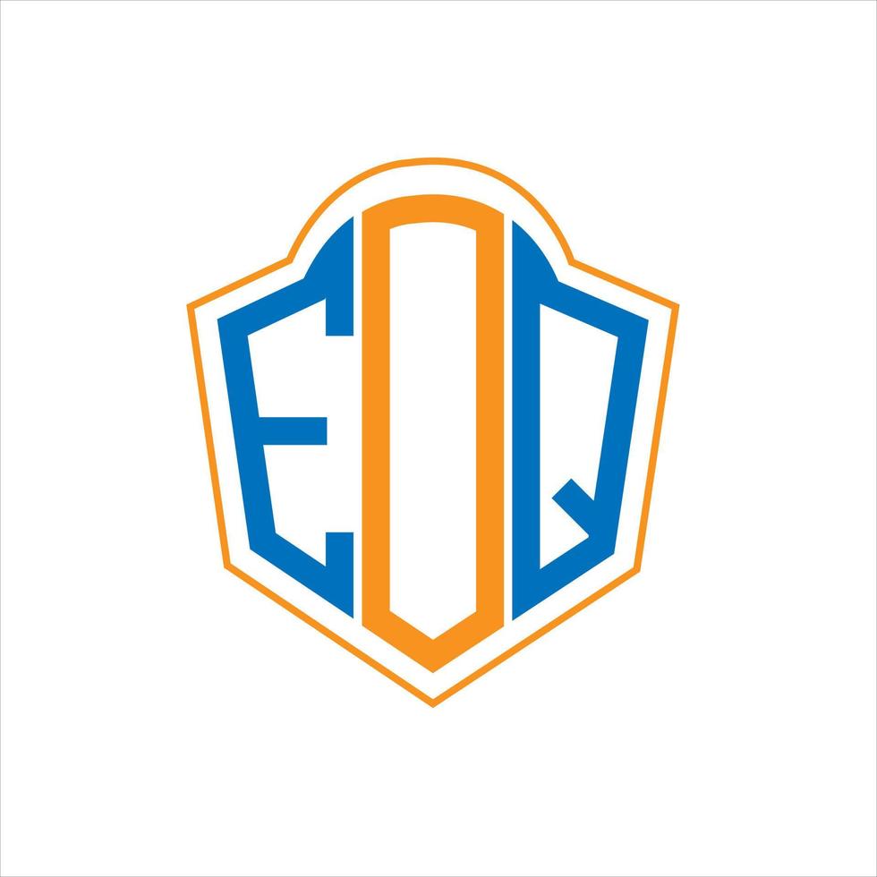 EOQ abstract monogram shield logo design on white background. EOQ creative initials letter logo. vector