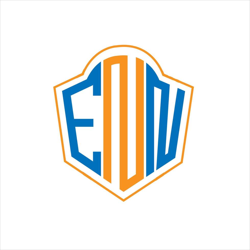 ENN abstract monogram shield logo design on white background. ENN creative initials letter logo. vector