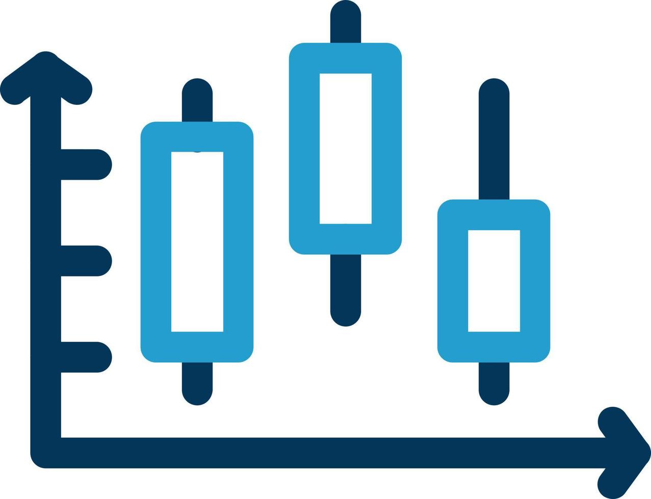 Candlestick Chart Vector Icon Design