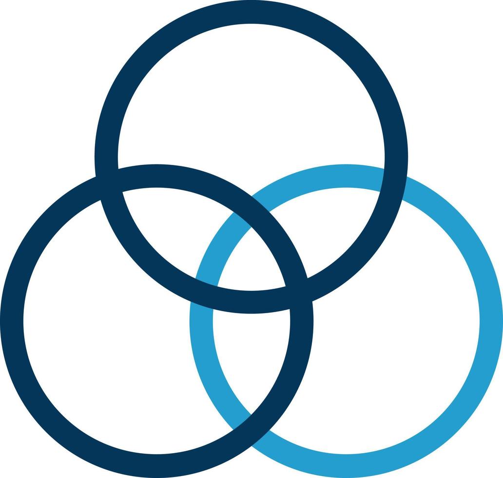 Venn Diagram Vector Icon Design