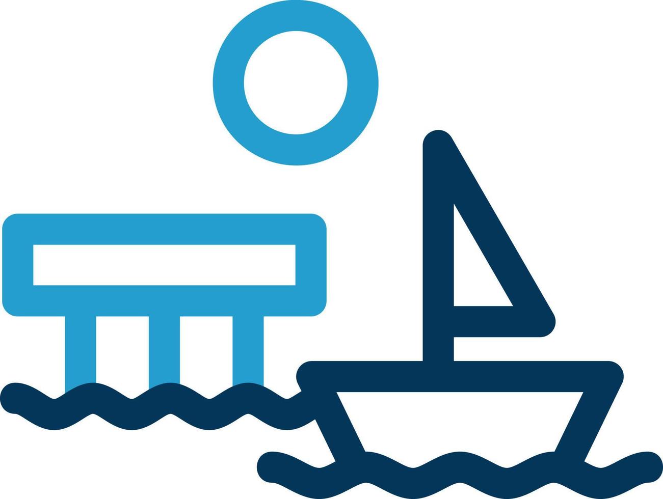 Dock Landscape Vector Icon Design