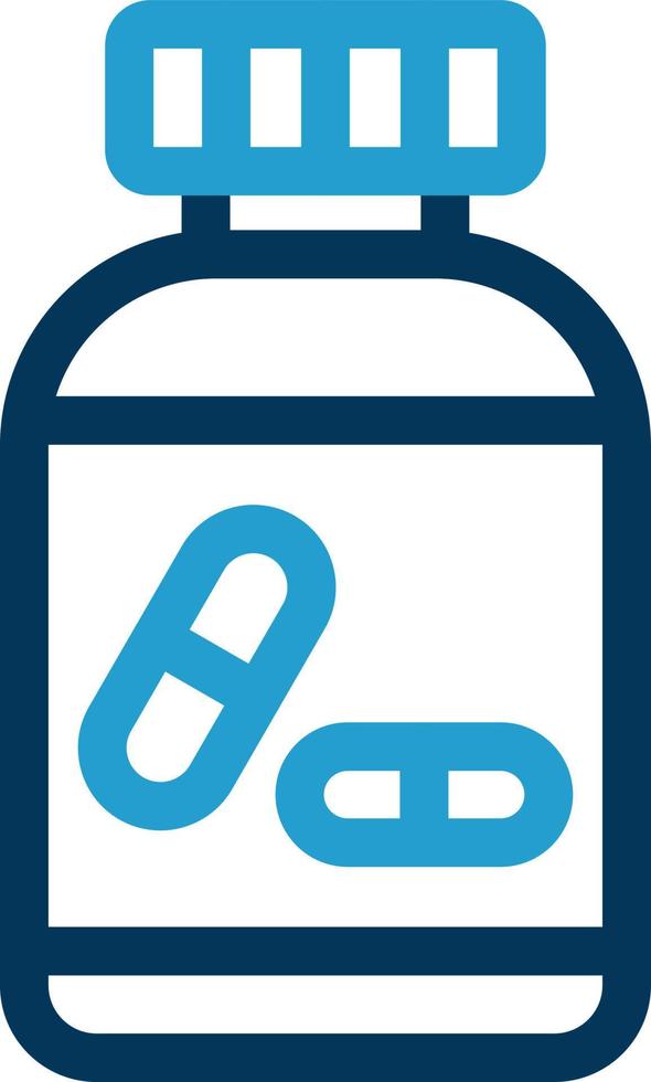 Pills Bottle Vector Icon Design