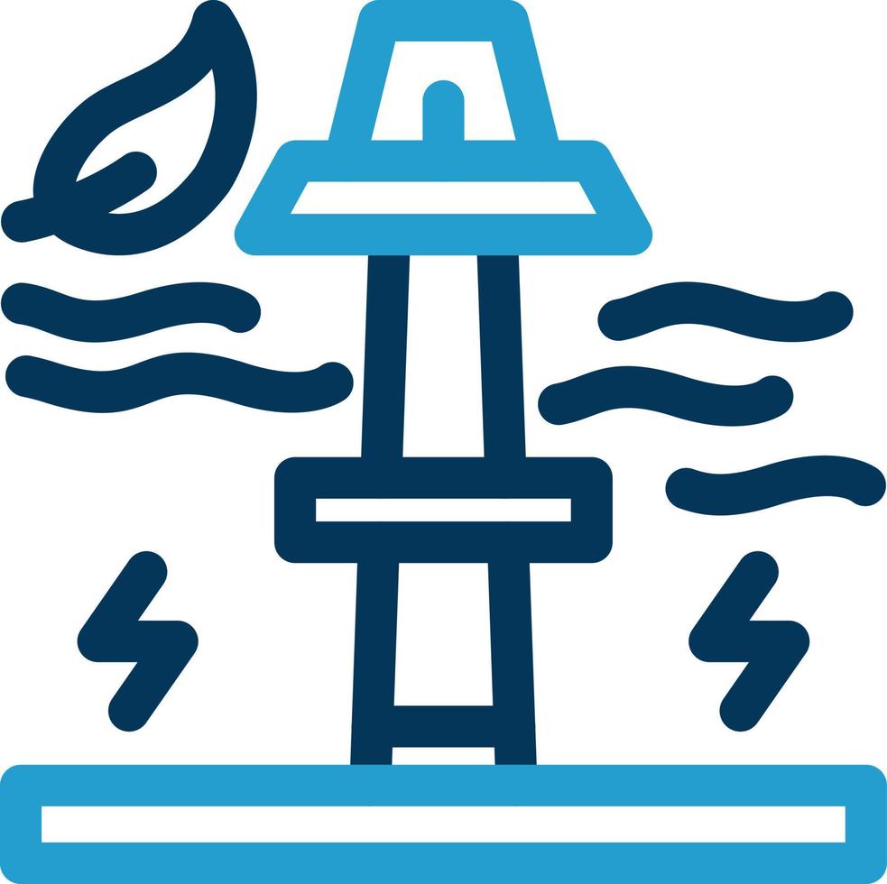 Wave Power Vector Icon Design