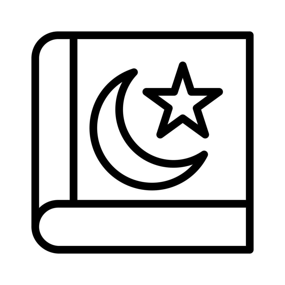 quran icon outline style ramadan illustration vector element and symbol perfect.