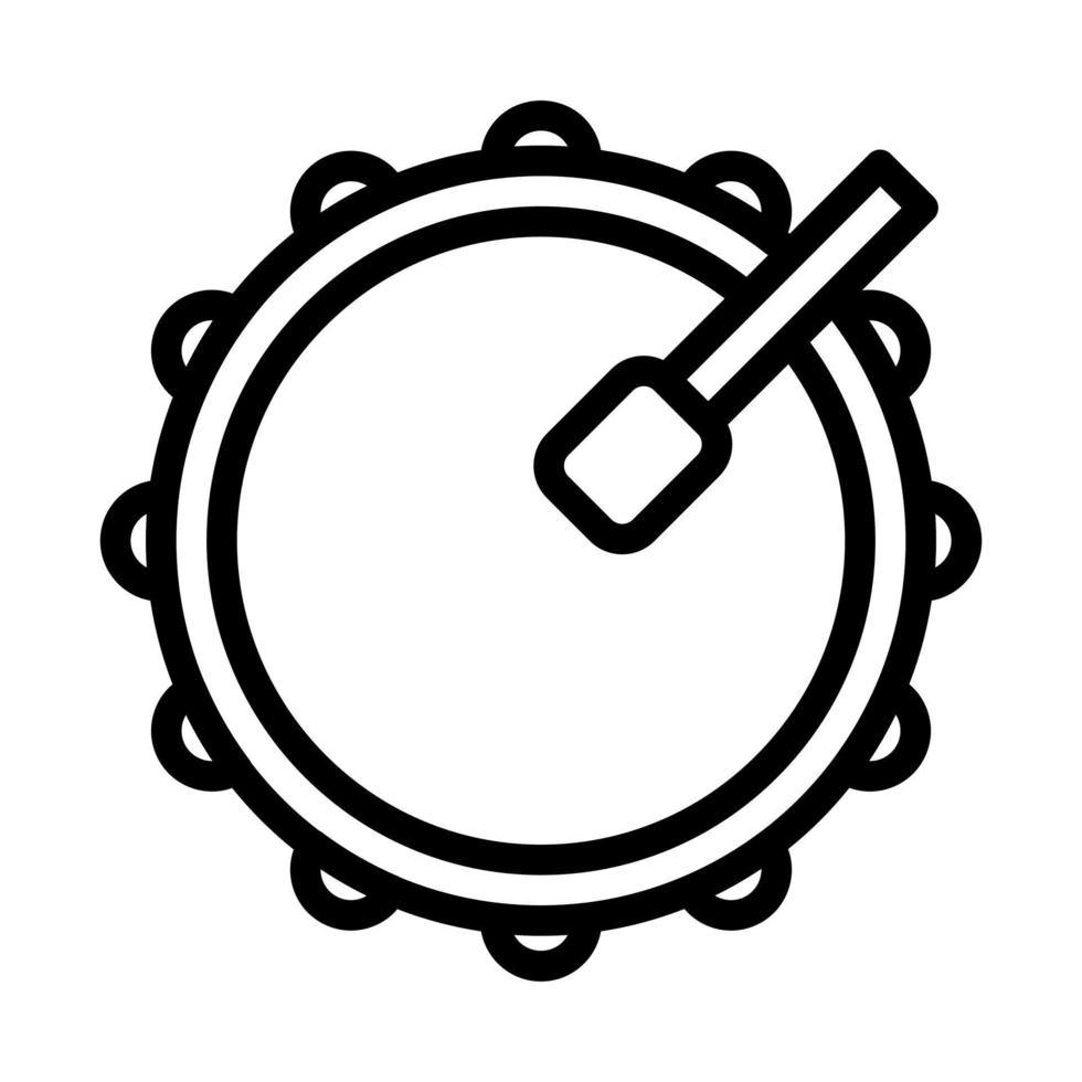 Bedug tambor icono contorno estilo Ramadán ilustración vector elemento y símbolo Perfecto.